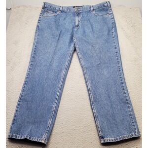 Lanesboro Straight Leg Jeans Mens 44x30 Blue Denim Mid Rise Medium Wash Stretch